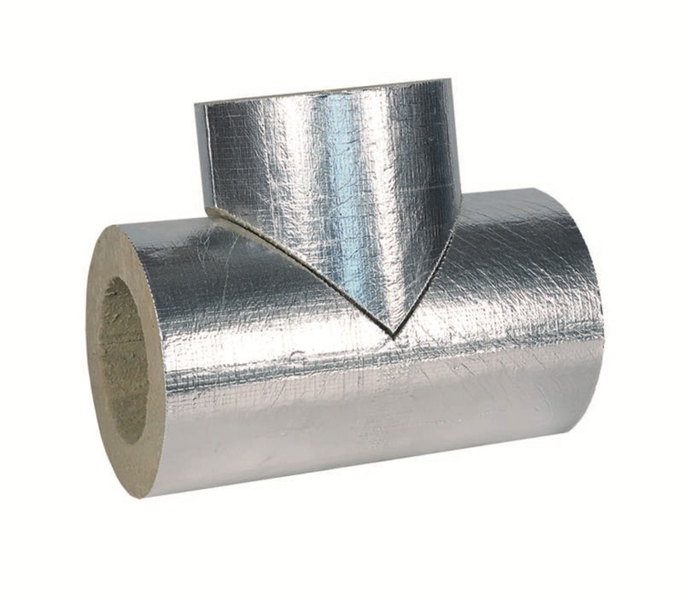 Тройник минераловатный ЭКОРОЛЛ КВ-100 ФА 1000х76х40-57х40х-76х40 мм