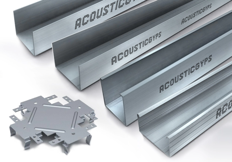 Профиль направляющий АкустикГипс (AcousticGyps) ПН усиленный, 100х40мм, 3м