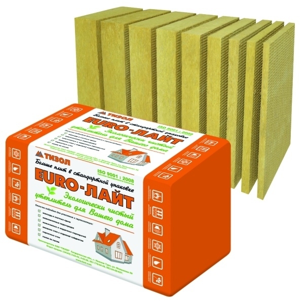 Утеплитель Тизол ЕВРО-Лайт 35 1000х600х110 мм, 5 шт. уп