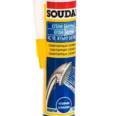 Soudal Герметик санитарный силикон бесцветный 15*280мл